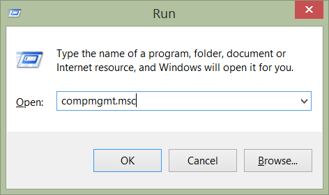 computer management run